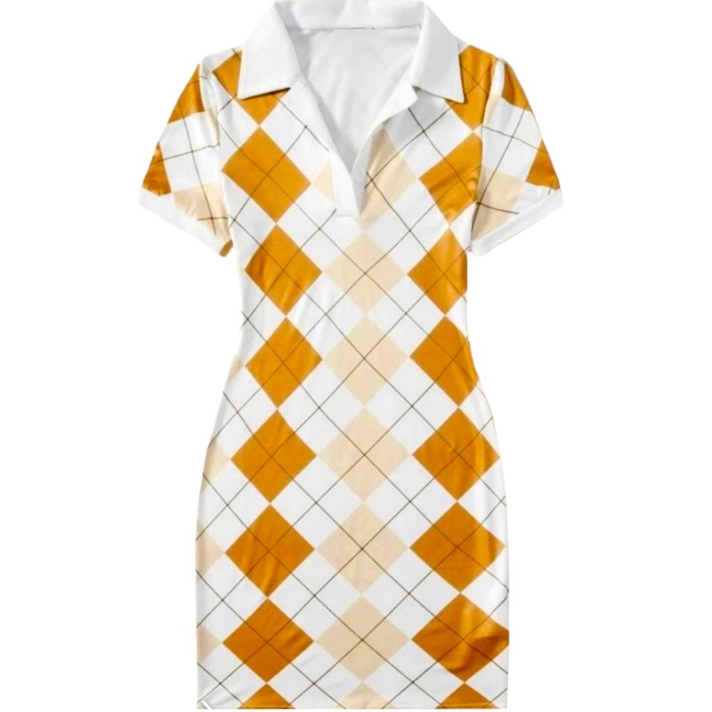 NWOT Women’s Argyle Collard Dress